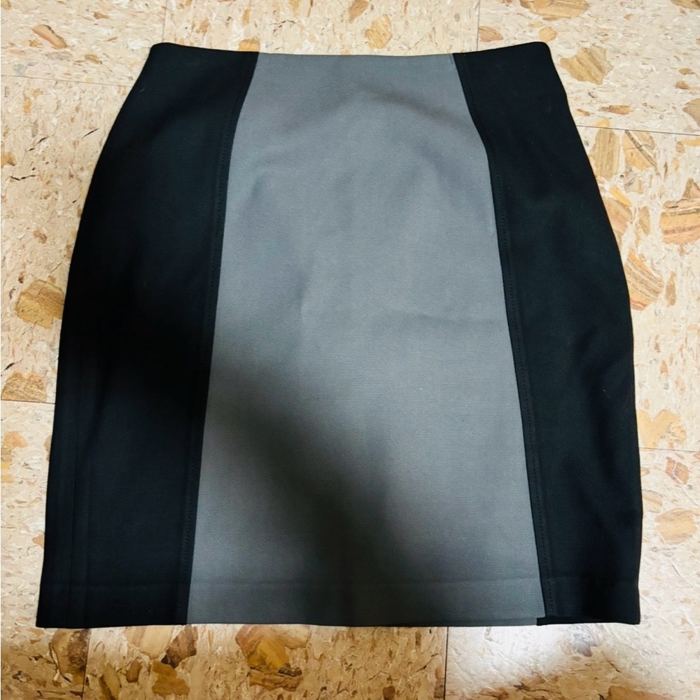 HALOGEN, Colorblock Pencil Skirt - Black & Gray, Size 12